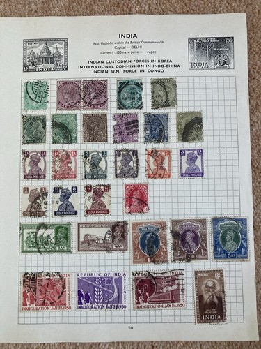 India pakistan stamps mint - india,,