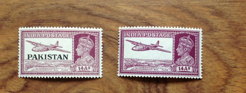 Pakistan overprint india - overprint, &